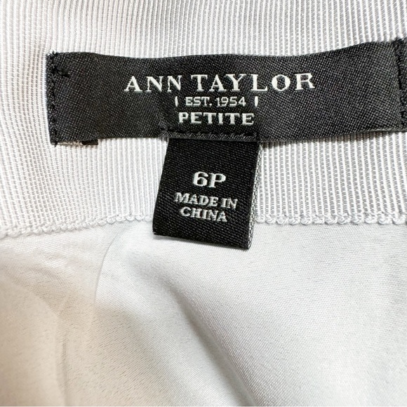 🎄 371. Ann Taylor Metallic‎ Brocade Mini A-Line Skirt Silver Gold 6P Retro Y2K - Picture 7 of 9